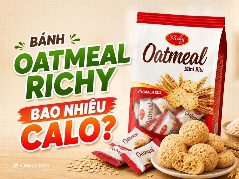 Bánh oatmeal richy bao nhiêu calo?