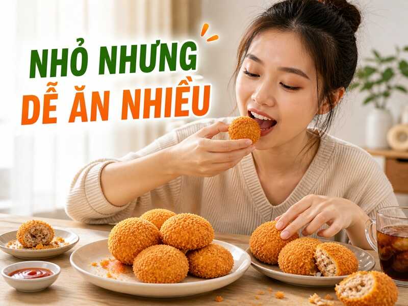 Kích thước nhỏ khiến bạn khó ước lượng lượng ăn