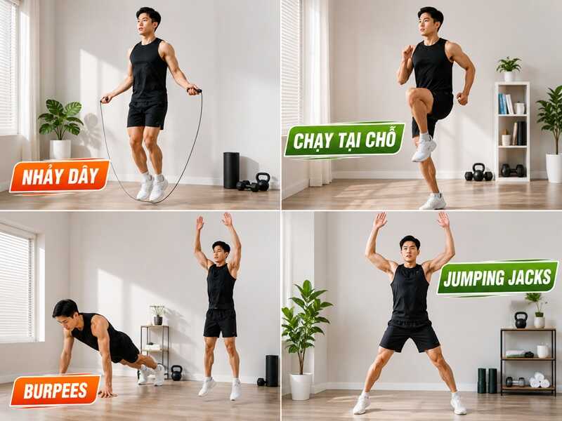 Tăng cường các bài tập Cardio cường độ cao