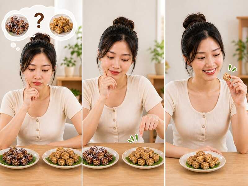 Hãy ưu tiên những loại kẹo chuối có vị ngọt thanh, sử dụng nhiều gừng và mè