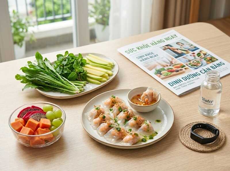 Kết hợp rau xanh, trái cây hoặc vận động trong ngày