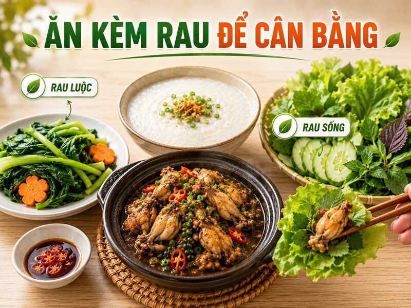 Thêm rau giúp kiểm soát khẩu phần tốt hơn.