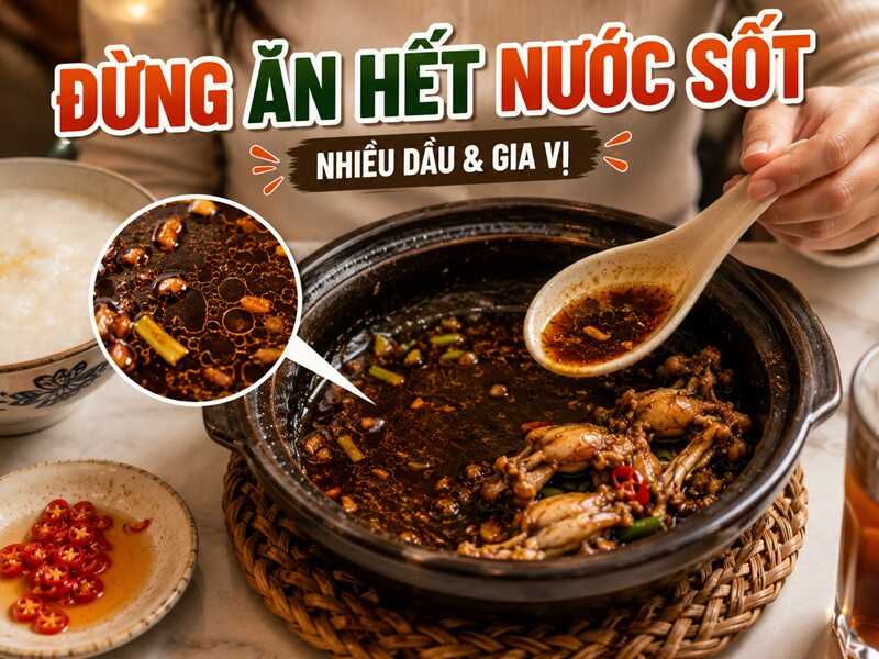 Hạn chế ăn hết nước sốt đậm vị