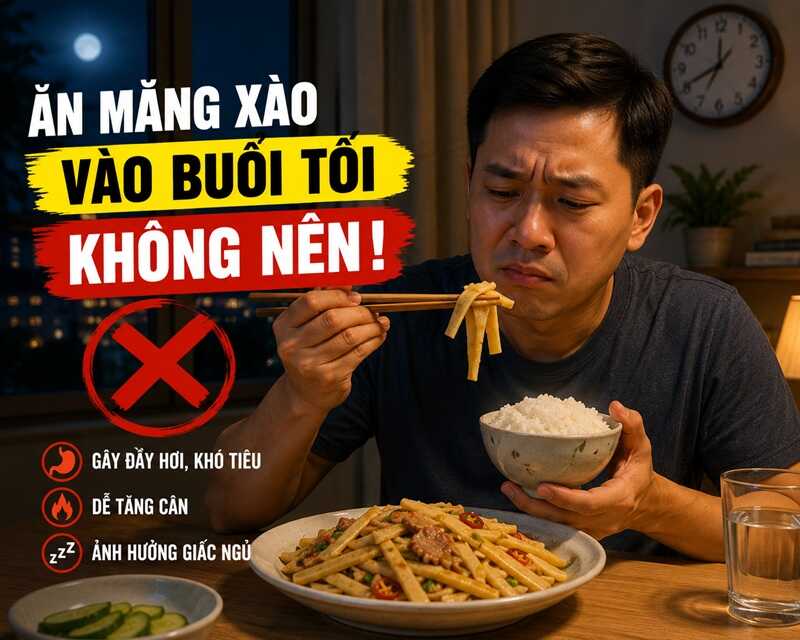 Tránh ăn muộn trước khi ngủ