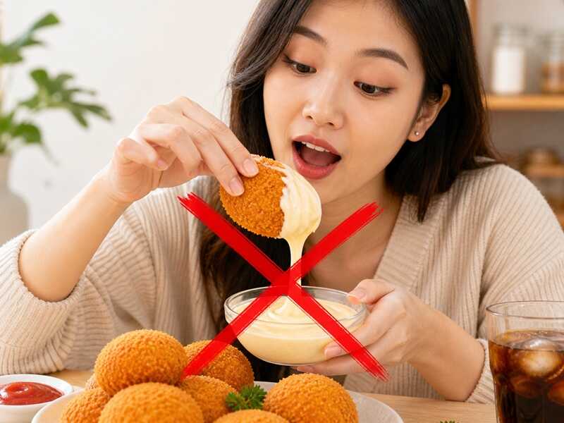 Hạn chế ăn kèm sốt nhiều đường và chất béo