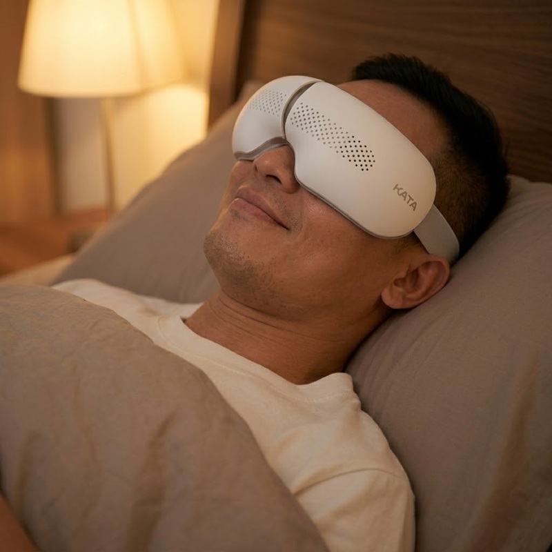 các thiết bị hỗ trợ thư giãn như máy massage mắt hay gối cổ cũng là lựa chọn đáng cân nhắc
