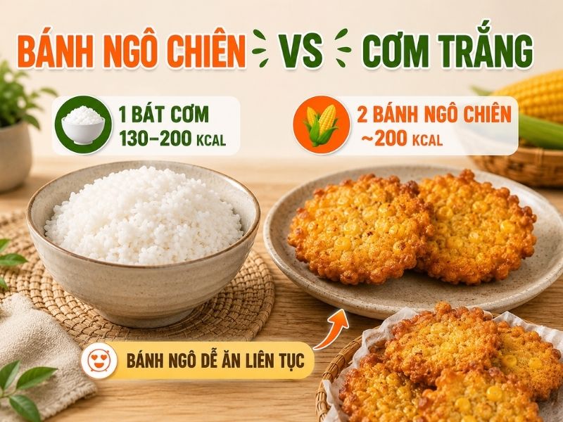 Vài chiếc bánh nhỏ có thể tương đương một bát cơm