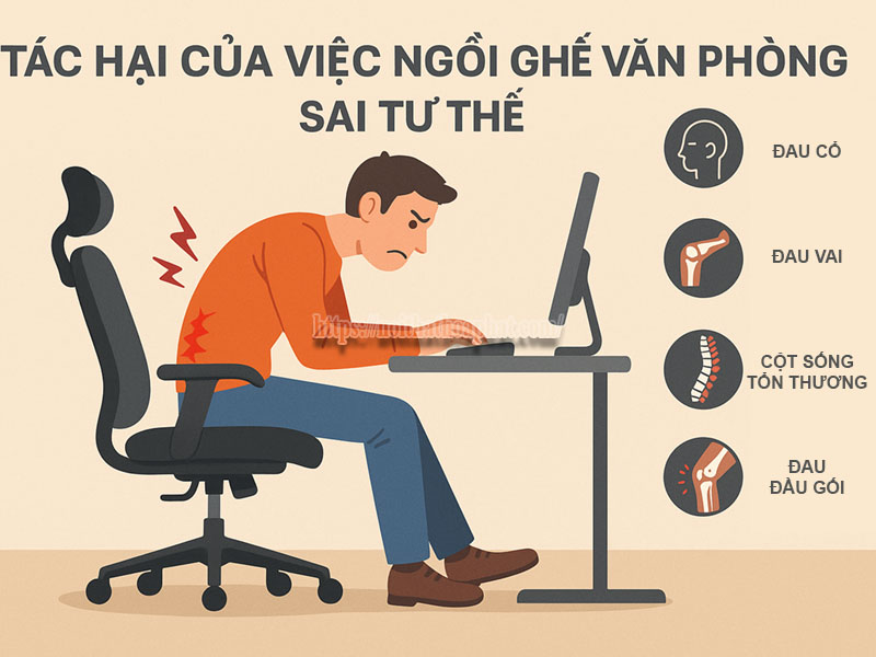 Ngồi sai tư thế trong thời gian dài