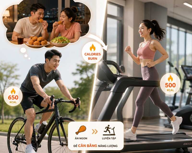 Cần tăng cường vận động để tiêu giảm Kcal sau khi ăn bánh gà