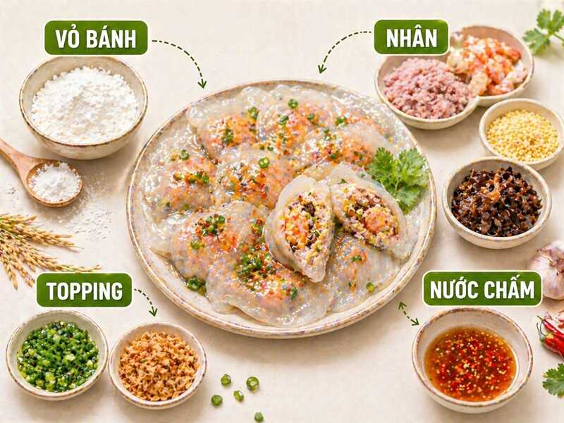 Thành phần thường có trong bánh quai vạc truyền thống