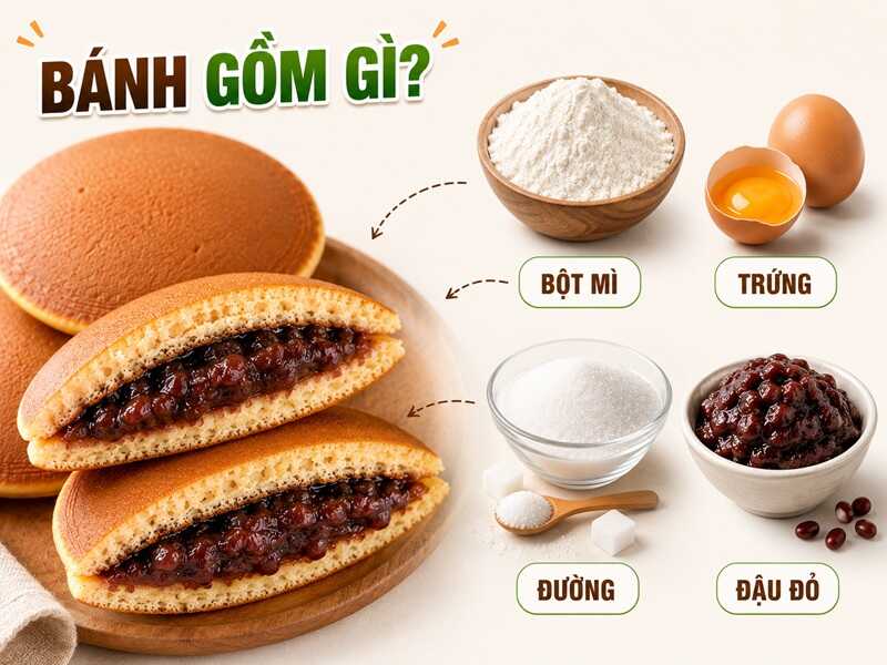 Thành phần tạo nên mức năng lượng của bánh rán Doraemon