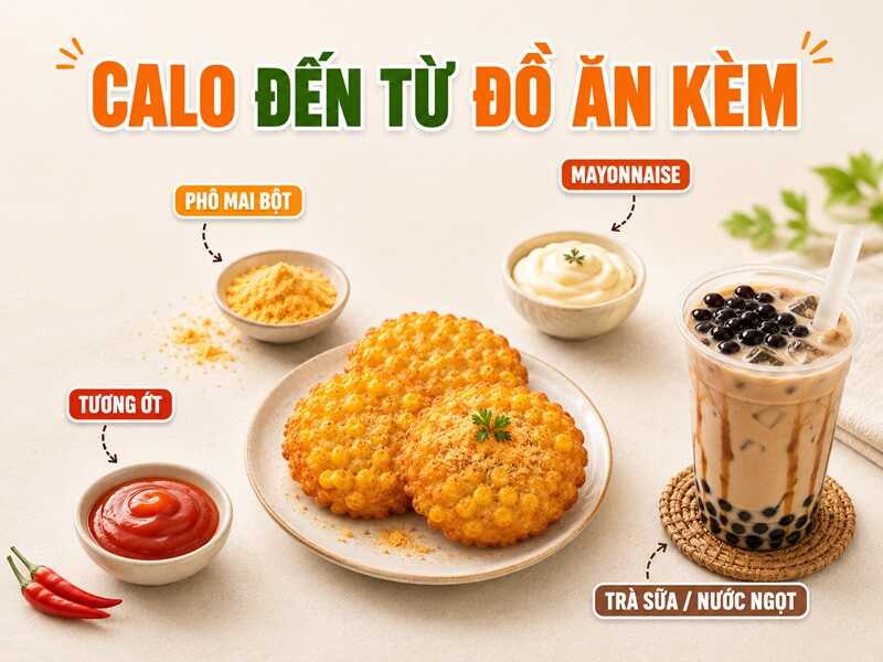Đồ ăn kèm đôi khi còn nhiều calo hơn cả bánh