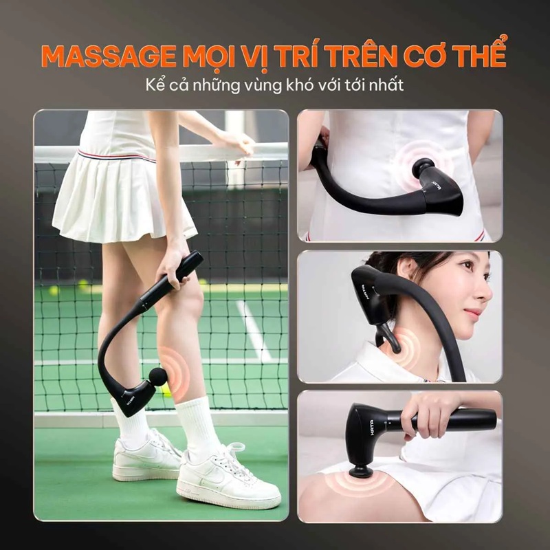 Súng massage KATA MG22 Pro có thể massage mọi vị trí trên cơ thể