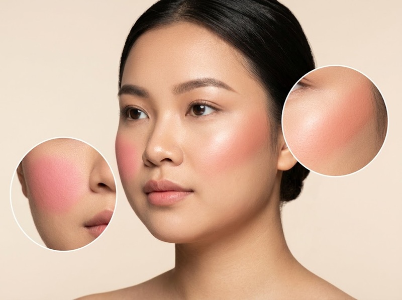 Cách đánh má hồng cho mặt tròn giúp thon gọn hơn