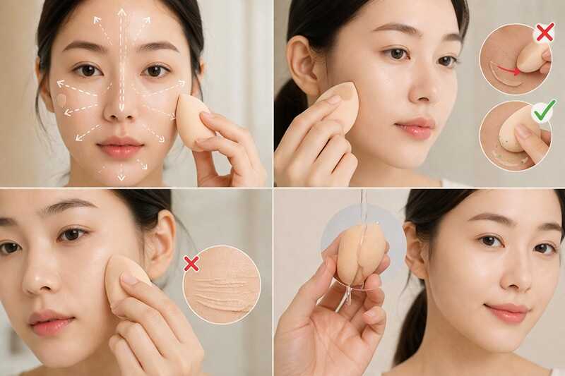 Mẹo tán nền giúp da căng bóng, không cakey
