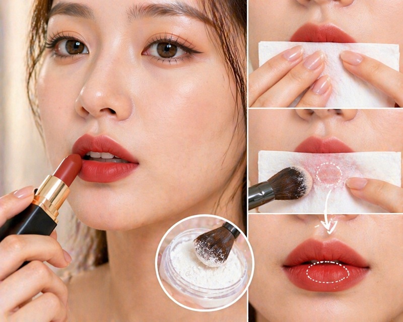 Son lì: Tăng độ bám nhưng không làm môi quá khô