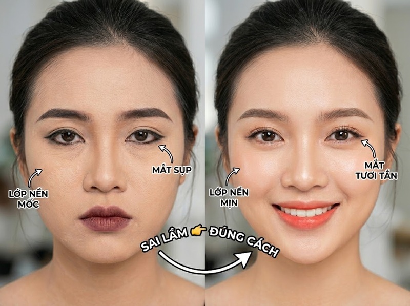 8 sai lầm khi makeup khiến bạn trông "già chát" và cách khắc phục