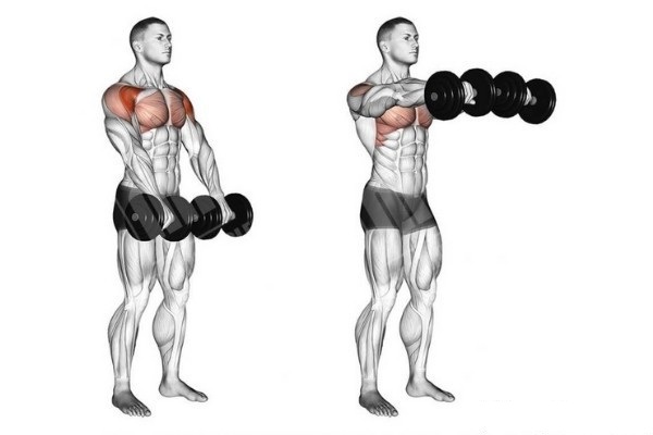 Bài tập 12: Nâng tạ trước ngực