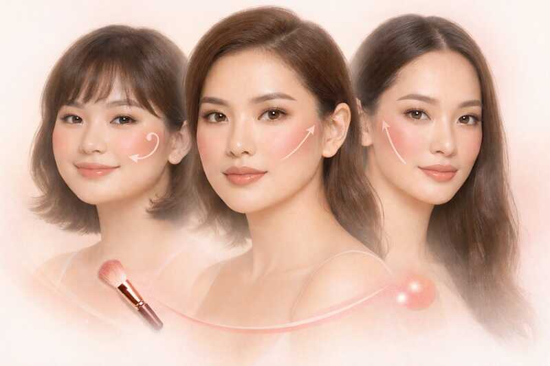 Đánh má hồng đúng vị trí có thể thay đổi toàn bộ gương mặt