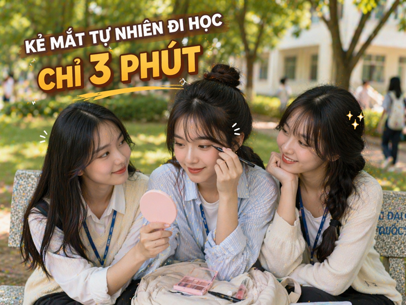 Cách kẻ mắt tự nhiên đi học siêu nhanh chỉ 3 phút mỗi sáng
