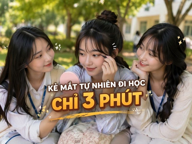 Cách kẻ mắt tự nhiên đi học siêu nhanh chỉ 3 phút mỗi sáng