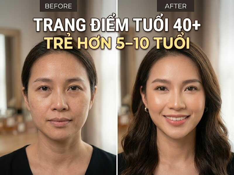 Cách trang điểm cho phụ nữ tuổi 40 giúp trẻ hơn 5–10 tuổi