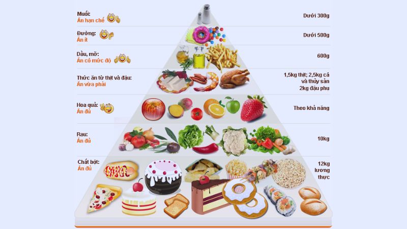 Xây dựng chế độ ăn cân bằng, kiểm soát tổng calo