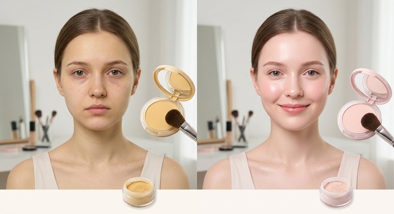 Tránh các loại phấn có tông vàng đậm vì chúng sẽ làm mất đi vẻ trắng sáng đặc trưng