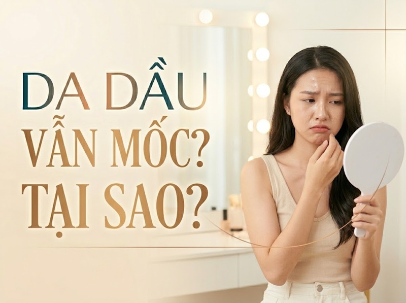 Nghe có vẻ mâu thuẫn nhưng da dầu hoàn toàn có thể bị mốc (cakey)