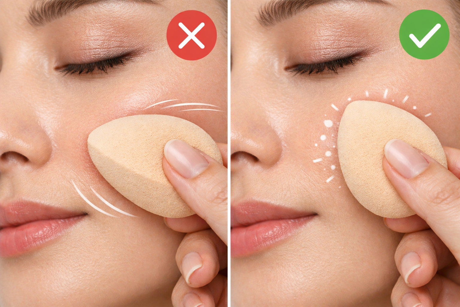 Tuyệt đối không miết hay kéo bông mút trên da