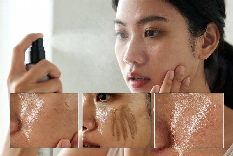 Xịt khoáng trên nền da chưa sạch sẽ khiến phản tác dụng rất hại da