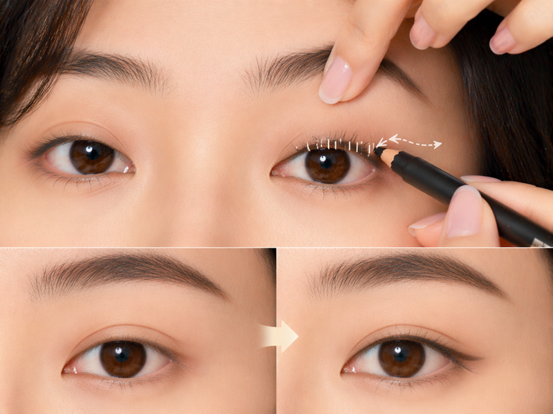 Cách kẻ eyeliner cho mắt mí lót để không bị nuốt đường kẻ
