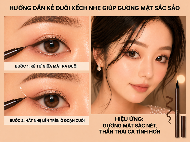 Dùng nhũ khóe mắt để mắt sáng hơn