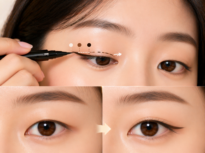 Cách kẻ eyeliner cho mắt 1 mí giúp mắt to và rõ nét hơn