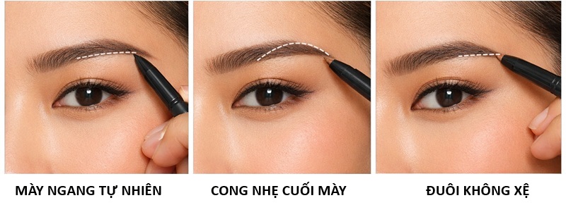 Cách kẻ lông mày theo khuôn mặt tròn giúp mặt thanh thoát hơn