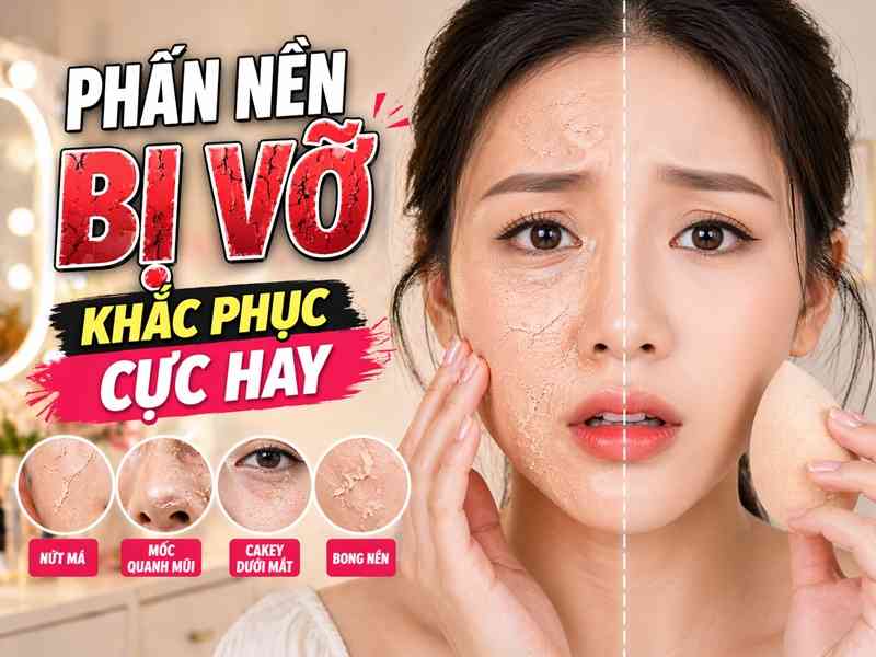 Khắc phục phấn trang điểm bị vỡ bằng mẹo cực hay ít người biết