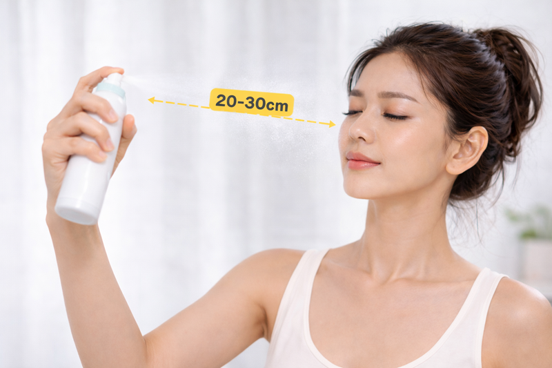 Khoảng cách xịt là yếu tố đầu tiên ảnh hưởng đến độ mịn của lớp sương