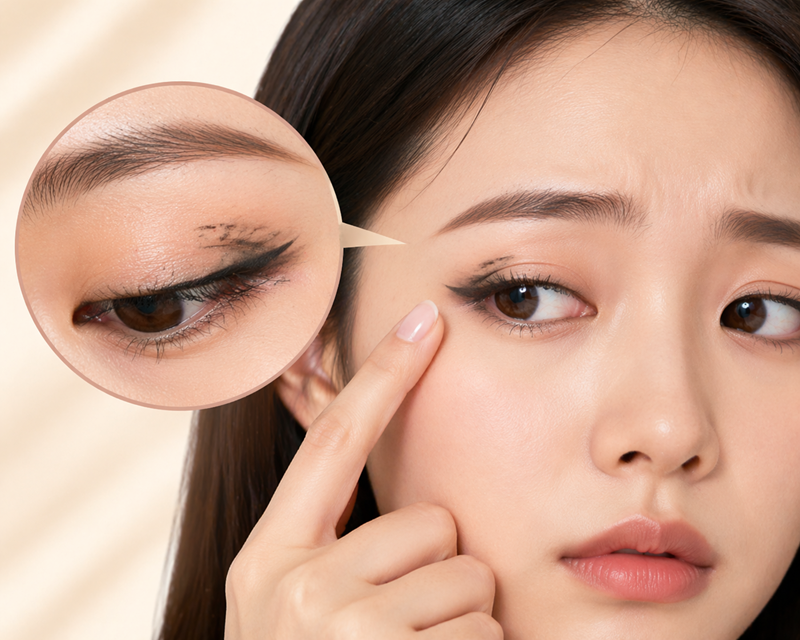 Eyeliner dễ lem và in lên mí trên