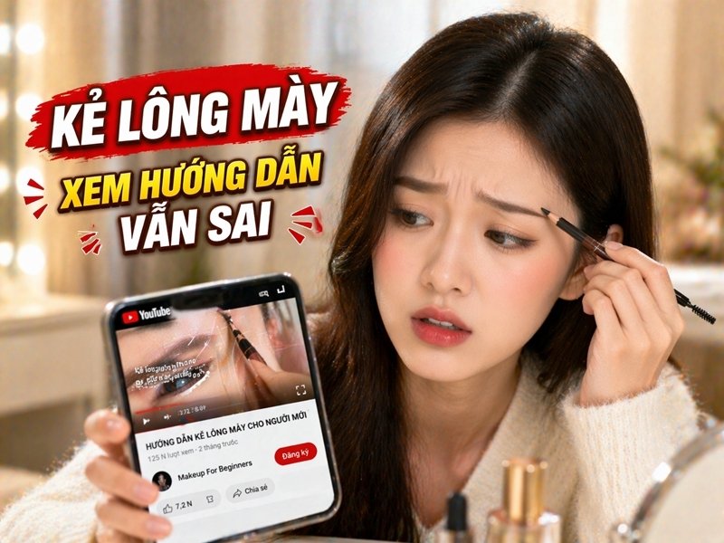 Sai lầm khi xem hướng dẫn cách kẻ lông mày đẹp mà ai cũng mắc