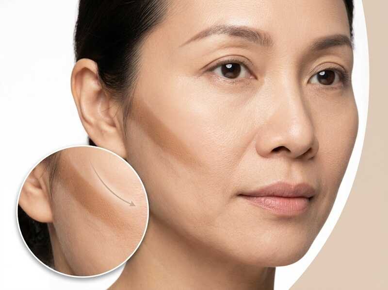 Kỹ thuật này giúp "nâng" cơ mặt một cách thị giác, giúp diện mạo thanh thoát hơn