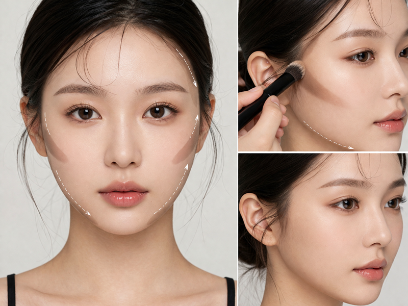 Tạo khối đúng vị trí để thu gọn gương mặt