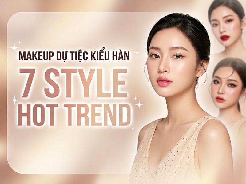 7 kiểu trang điểm dự tiệc kiểu Hàn Quốc hot trend hiện nay