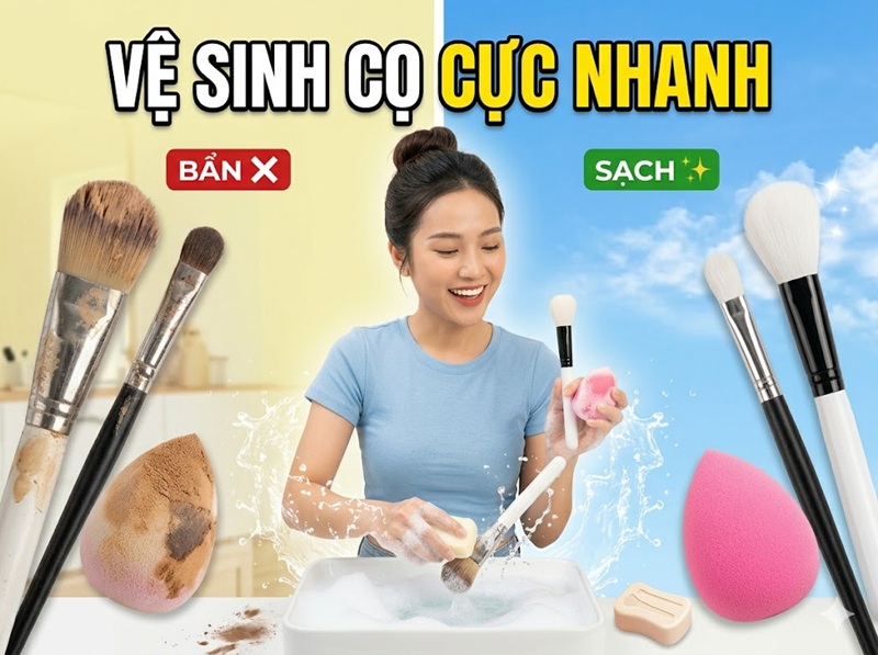 Vệ Sinh Cọ Trang Điểm Bằng Gì Để Đảm Bảo An Toàn Với Làn Da