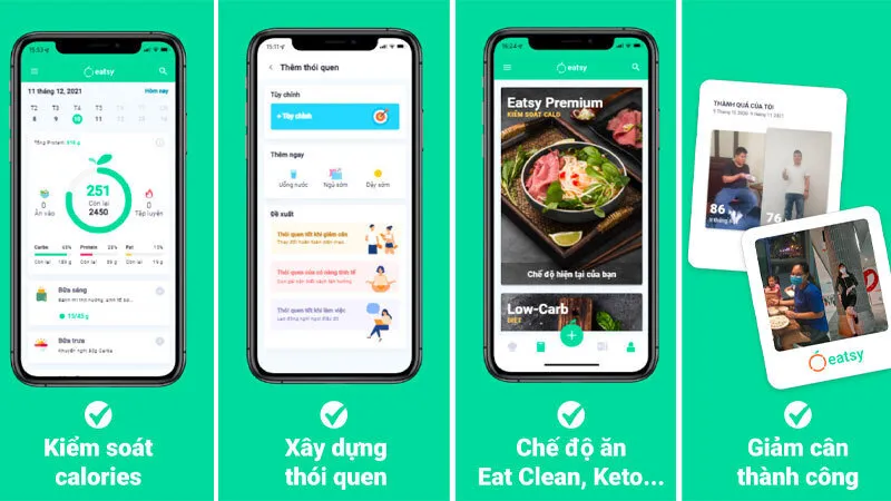 Tính thâm hụt calo online qua các app