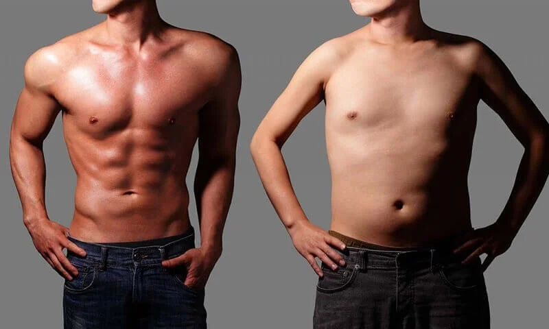 Tỷ lệ % body fat ở nam giới trong khoảng 10-17%.