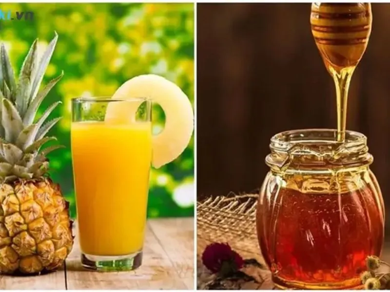 5+ cách uống nước dứa giảm mỡ bụng hiệu quả nhất - Nước ép dứa và mật ong giảm cân thần tốc  