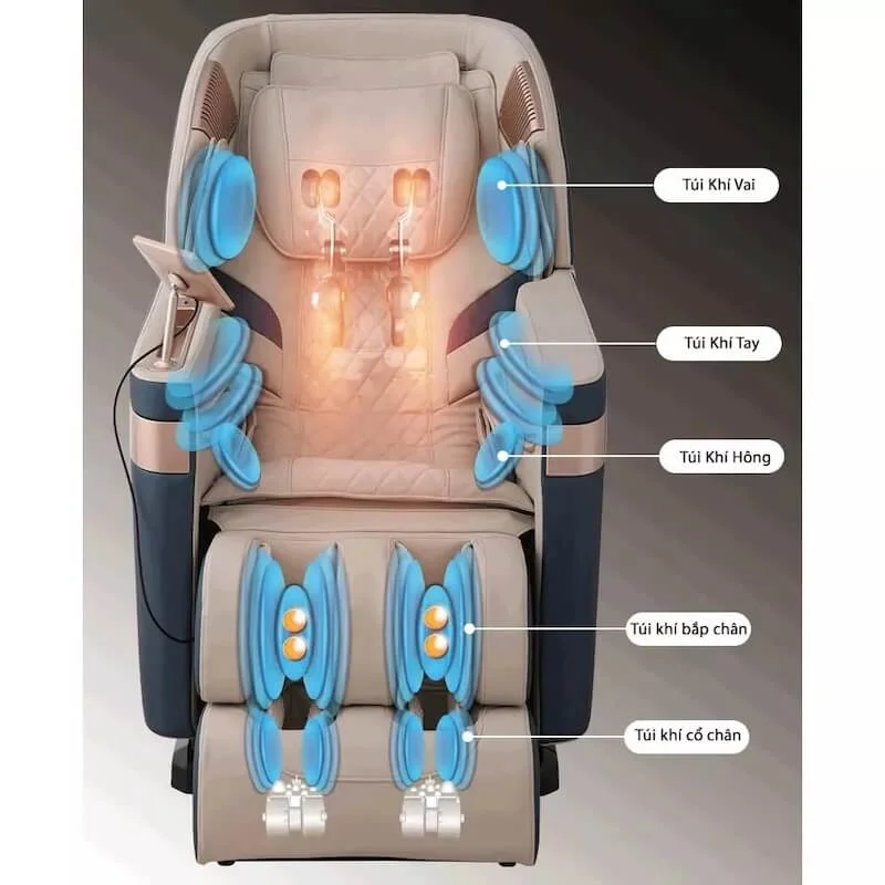 Cấu tạo bên trong ghế massage
