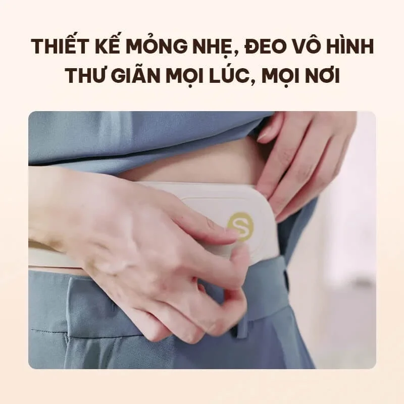 Đai massage lưng SKG W7 Pro sử dụng miếng dán Velcro