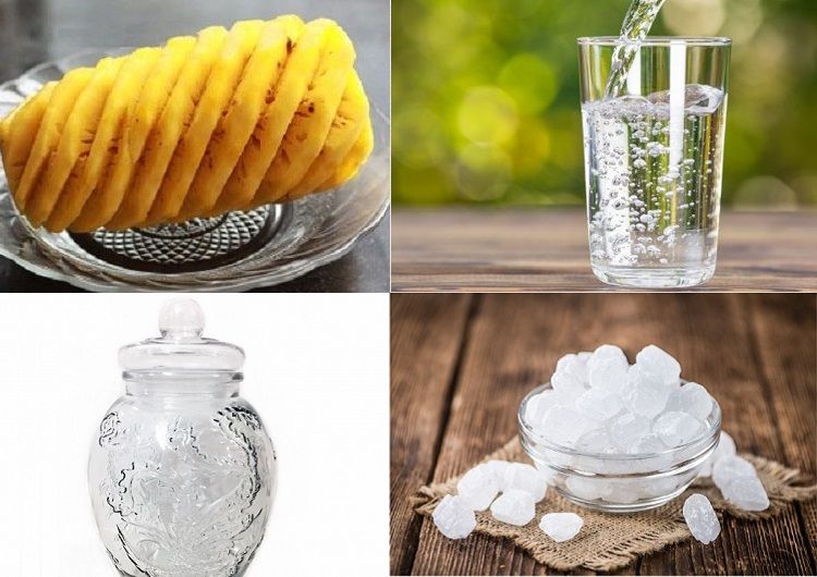 cách làm dứa ngâm đường phèn giảm cân hiệu quả