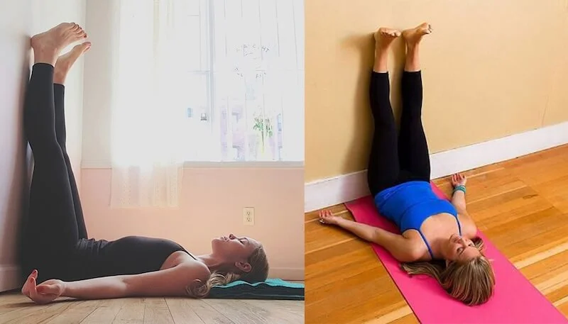 Động tác yoga gác chân lên tường giúp bạn khoẻ, đẹp